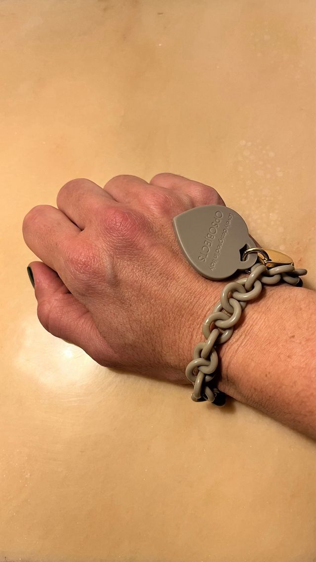 RIBASSATO Braccialetto OPS!Love tortora catena