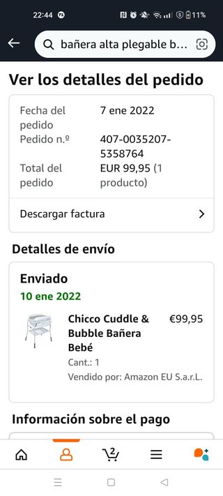 Chicco Cuddle & Bubble Bañera Bebé