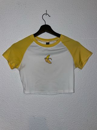 Top blanco y amarillo