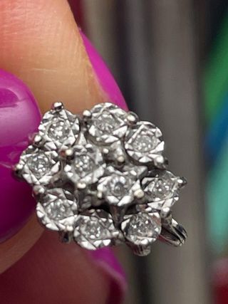Pendientes diamantes oro blanco