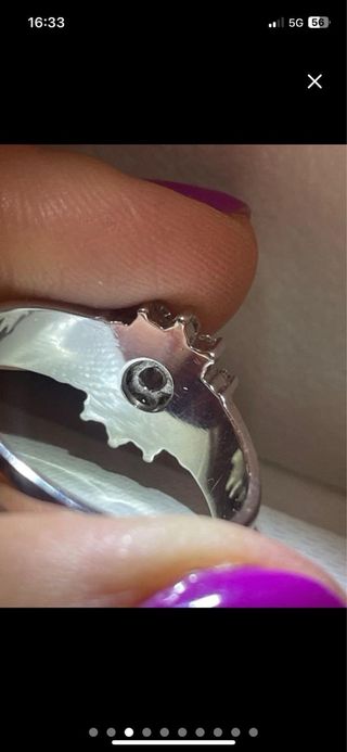 Anillo oro blanco diamantes