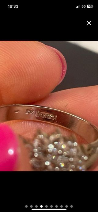 Anillo oro blanco diamantes