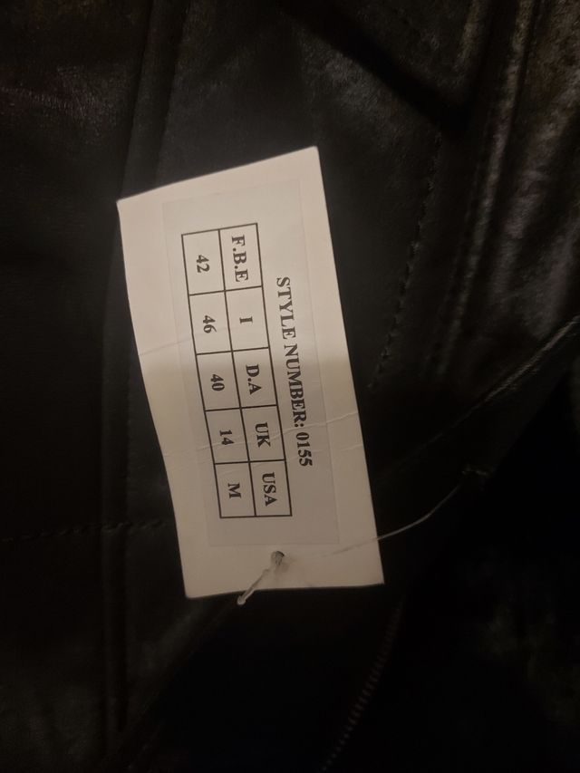 ISACO Giacca in pelle nero taglia 46(IT)