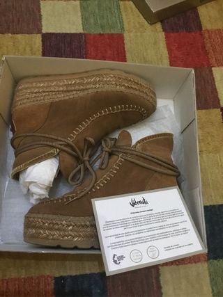 Botines serraje camel de vidorreta