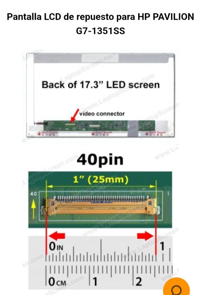 Pantalla Hp Pavilion G7 17'3