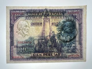 Dos billetes 100 pesetas 1928