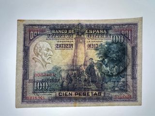 Dos billetes 100 pesetas 1928