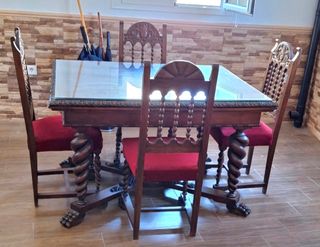 Mesa madera castaño