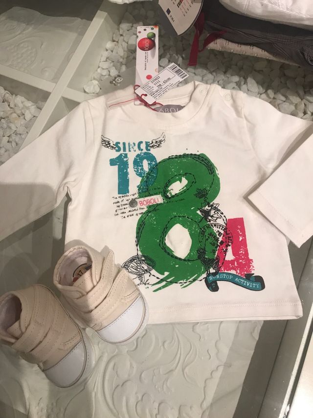 Camiseta bebe Bobli talla 3 meses Pvp 25 Nuevo c e