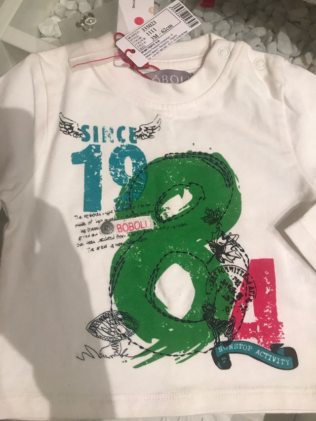 Camiseta bebe Bobli talla 3 meses Pvp 25 Nuevo c e