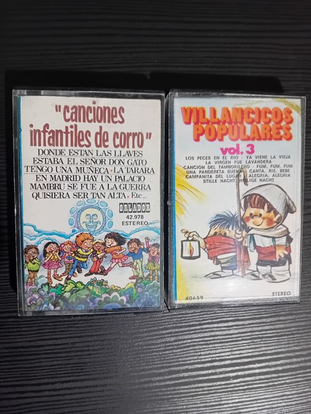 Casetes canciones infantiles y villancicos