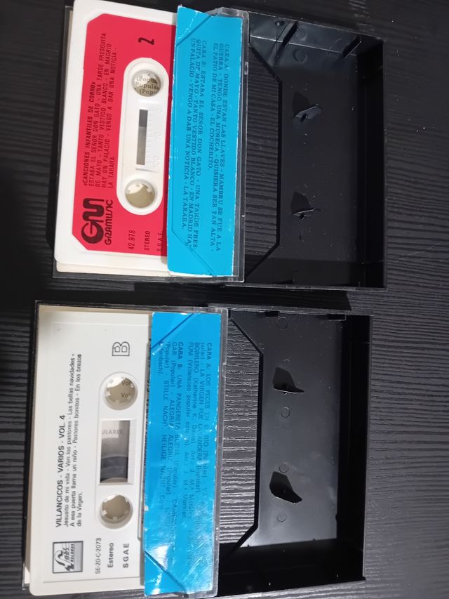 Casetes canciones infantiles y villancicos