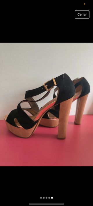 Tacones altos madera 