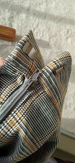 Pantalón mujer vestir cuadros Zara talla L