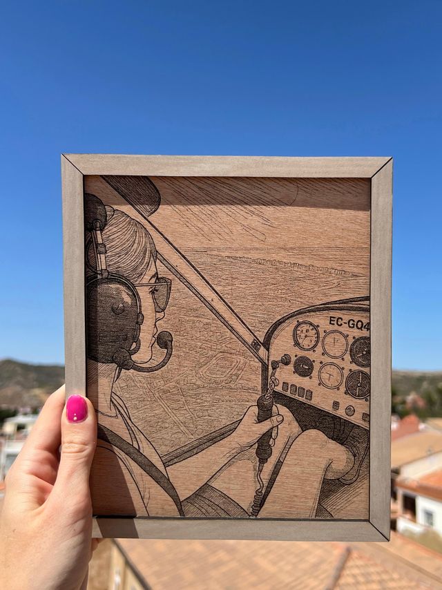 Foto personalizzata incisa su legno