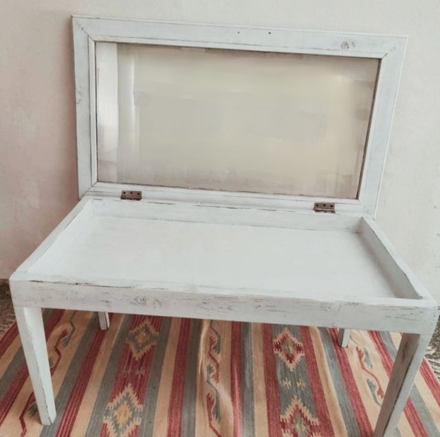 Tavolino bacheca rettangolare legno 