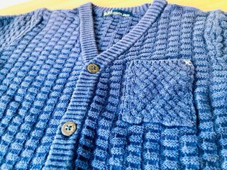 Cardigan blu SP1 cotone cashmere taglia 8 anni