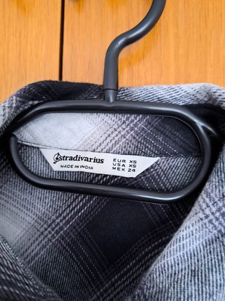 Camisa mujer manga larga cuadros