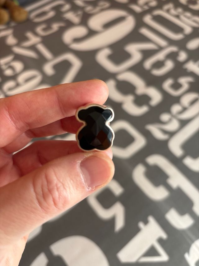 Anillo plata y onix Tous