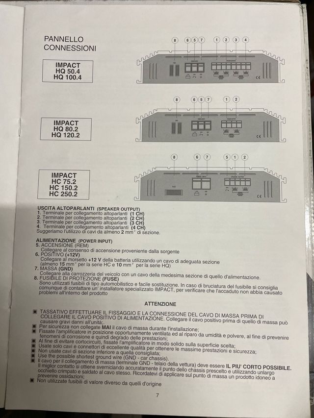 Amplificatore auto Impact HQ 50.4