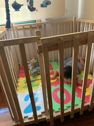 Parque de madera / corral para bebe 