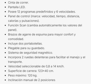 Cinta de correr RunFit Sprint de cecotec.