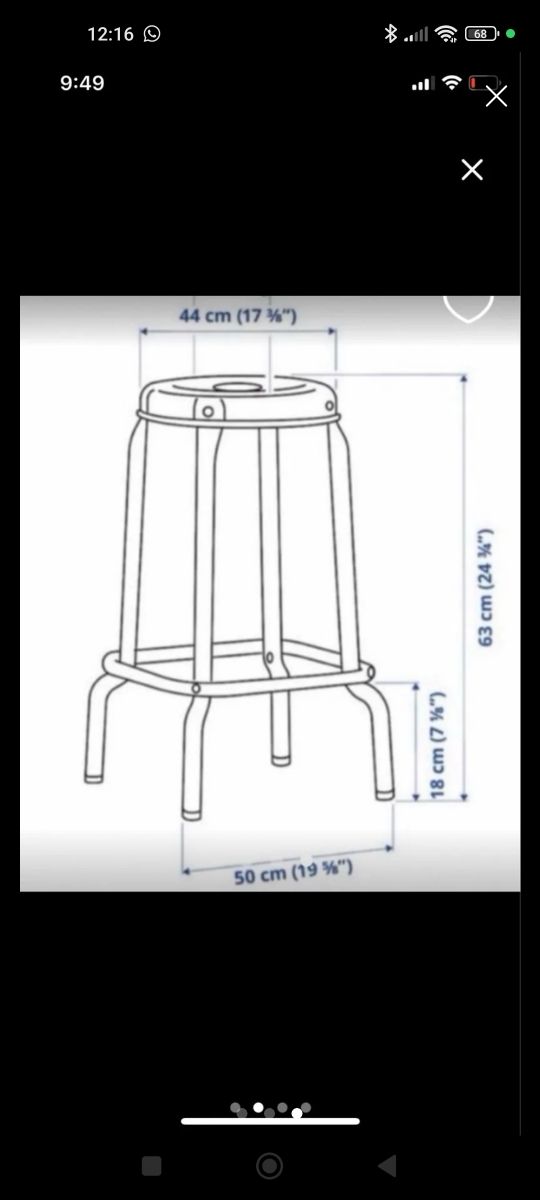Taburete alto Ikea customizado