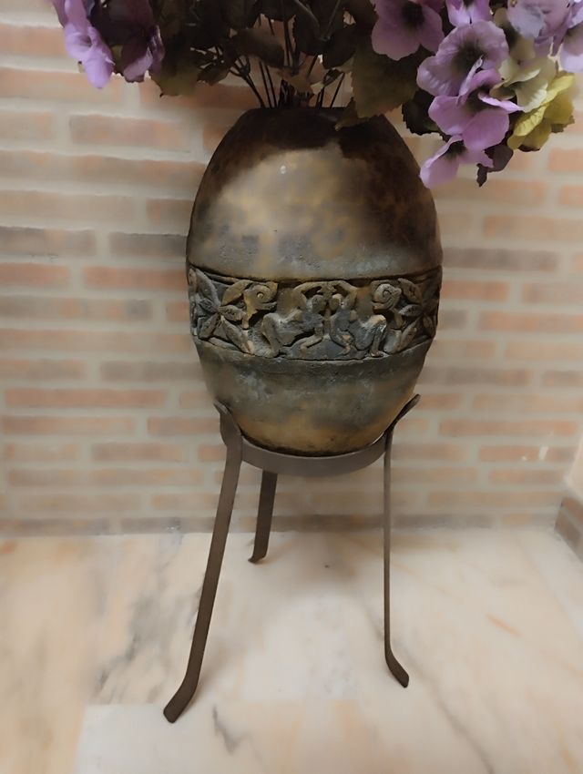 Barattolo con supporto + fiori