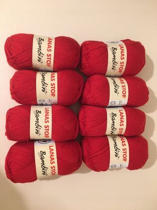 Lote 8 ovillos de lana Stop Bambini