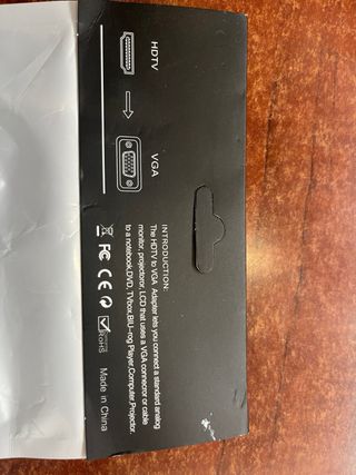 Cable adaptador HDTV a VGA