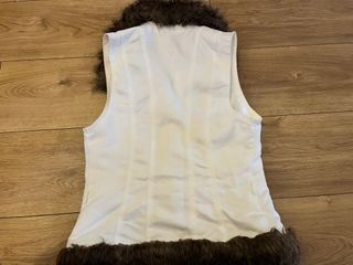 Chaleco blanco de antelina Talla S