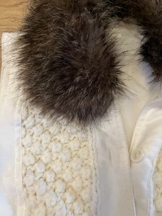 Chaleco blanco de antelina Talla S