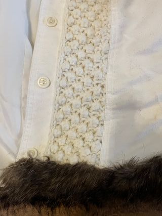 Chaleco blanco de antelina Talla S