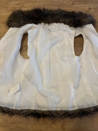 Chaleco blanco de antelina Talla S