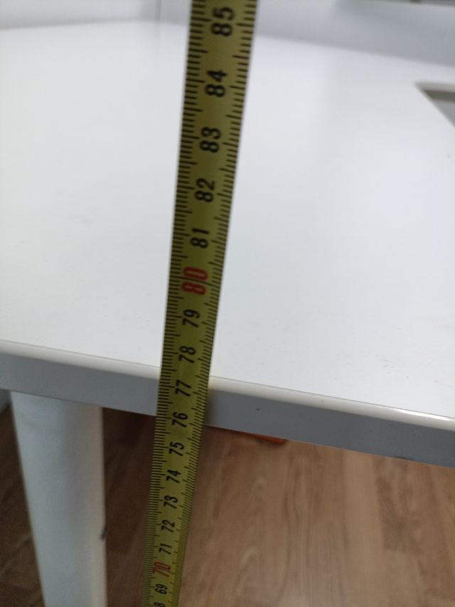 Mesa escritorio blanca con ala derecha