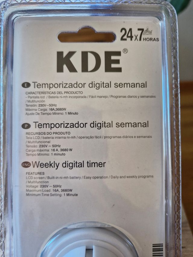 Temporizador digital semanal enchufe