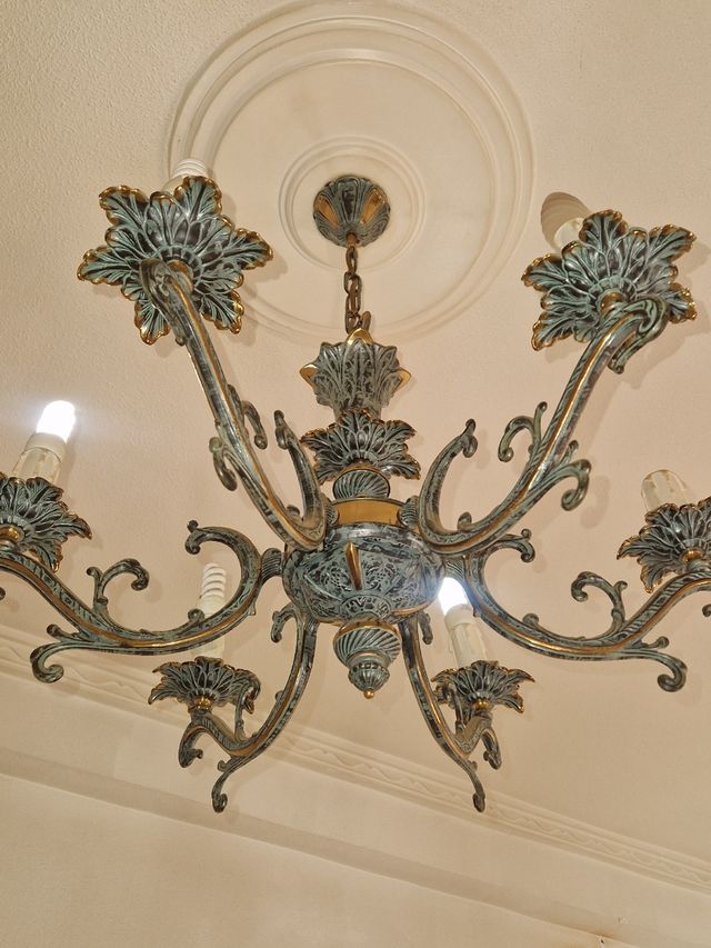 Lampara antigua bronce