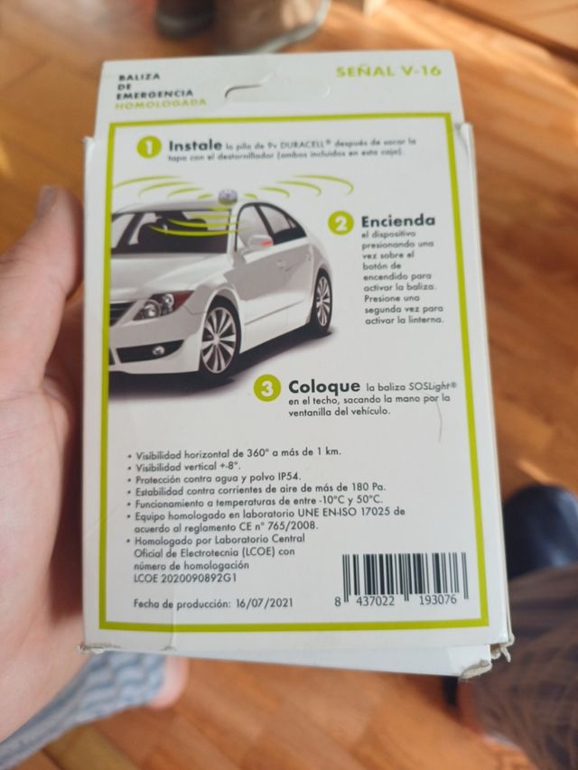 Luz de emergencia coches sustitucion de triágulos