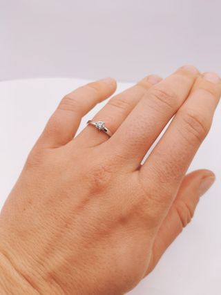 Anillo oro blanco