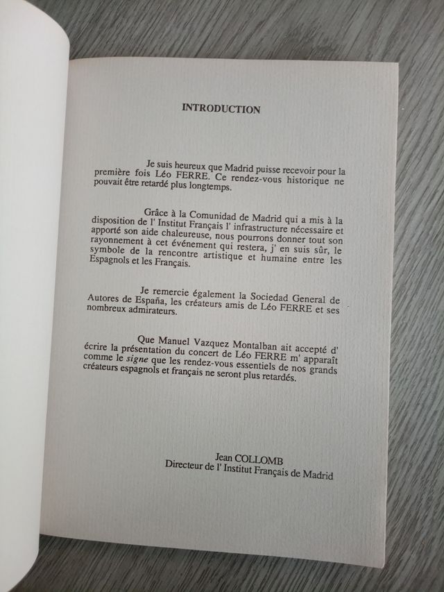 LEO FERRE Mon ami l'Espagnol