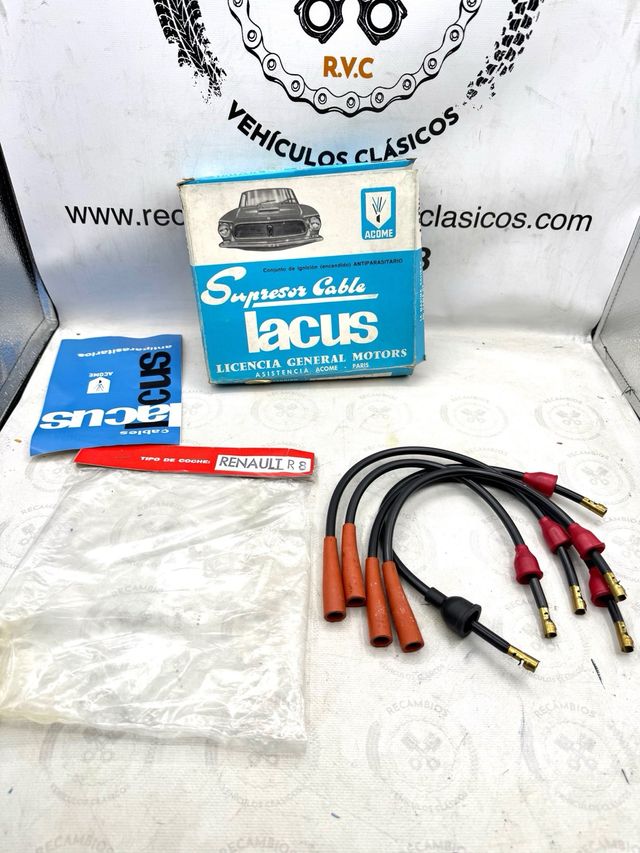 Renault 8 cables de bujia antiparasitos