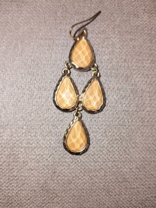 Pendientes piedras color salmón