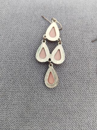 Pendientes piedras color salmón