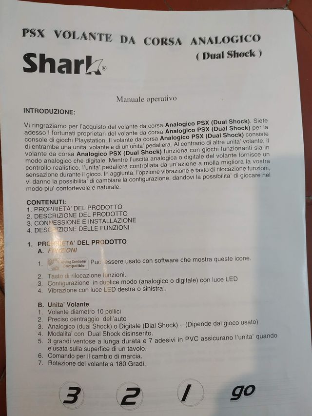 Volante analogico / digitale psOne playstation one