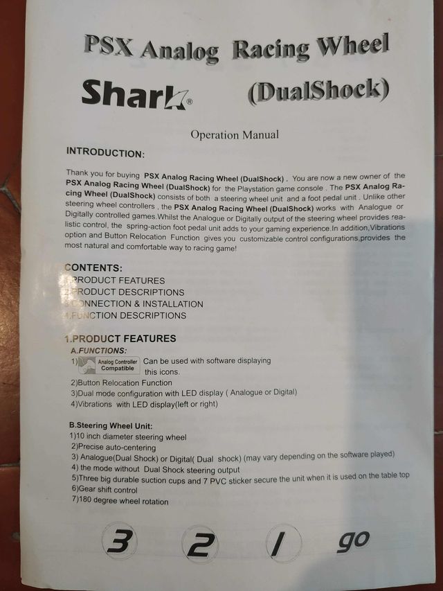Volante analogico / digitale psOne playstation one