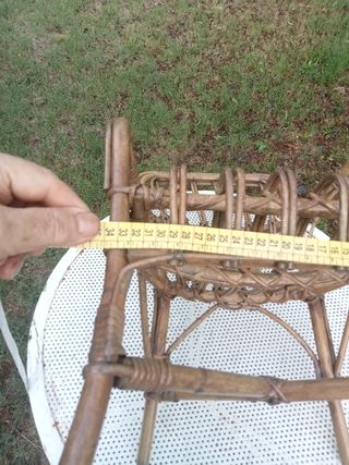 Poltroncina in bambù e midollino