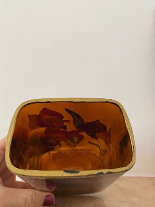 Vaso con fiori articolo artigianale vintage