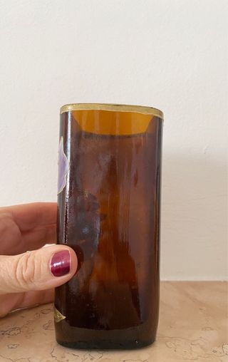 Vaso con fiori articolo artigianale vintage