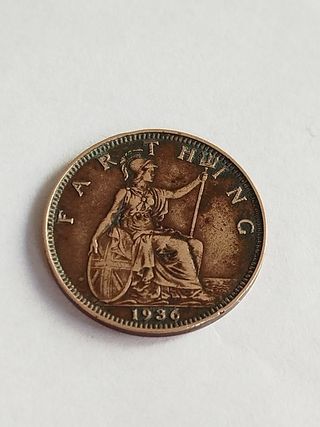 Reino unido 1 farthing 1936 moneda