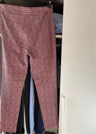 Pantalon rojo de cuadros zara mujer